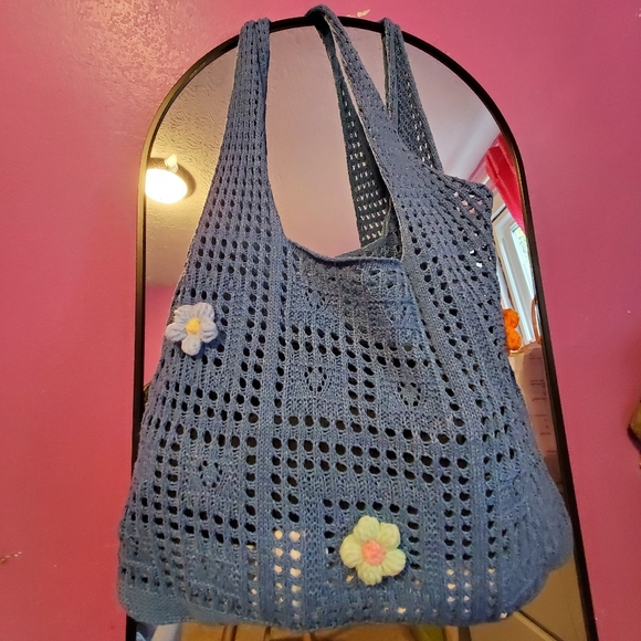 Handmade Knitted Tote Bag - Picture 9 of 9
